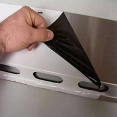 Film protecteur de porte de feuille en aluminium blanche et noire d'Anti-éraflure auto-adhésive
