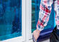 Film protecteur de PE bleu auto-adhésif pour la protection provisoire de verre de fenêtre