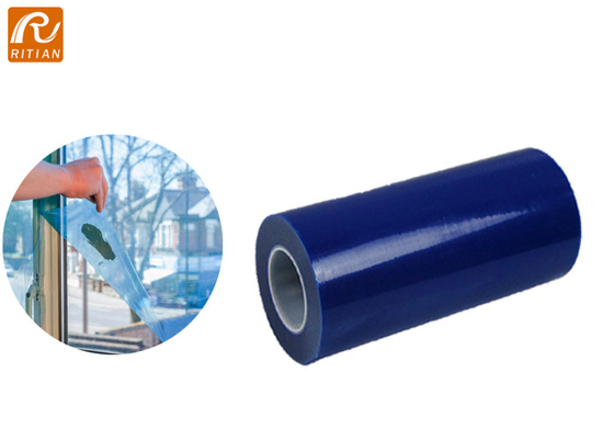 Un bon prix. Film de protection de fenêtre en verre de surface bleue amovible Film de masquage de fenêtre en polyéthylène 50cm/60cm/100cm*200m Impression du logo disponible en ligne