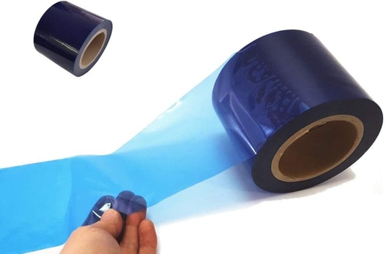 Un bon prix. Film incassable de film protecteur de fenêtre de soufflage de corps creux de vinyle d'intimité d'enveloppe de film de fenêtre bleue de petit pain en ligne