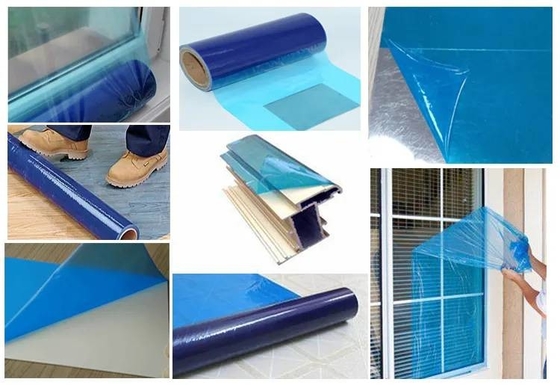 Un bon prix. Anti film extérieur de protection de Scrtach de PE transparent clair bleu pour Windows et le mur rideau en verre en ligne