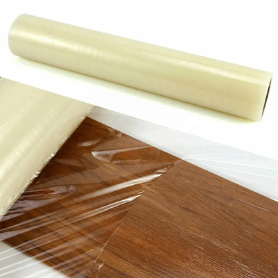 Un bon prix. Les escaliers transparents chauds de la vente 60cm*60mic*50m de film témoin couvrent le film pour la preuve de la poussière de plancher en ligne