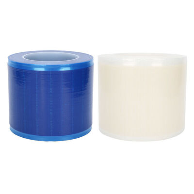 Un bon prix. Film protecteur transparent et bleu en PE avec forte adhérence et retrait sans résidus pour applications de barrière dentaire en ligne