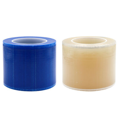 Un bon prix. Film protecteur transparent bleu en PE avec retrait sans résidus, résistant aux UV pendant 6 mois et forte adhérence 0,05-0,25 N/cm en ligne