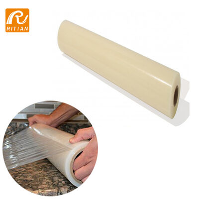 Un bon prix. Film de protection PE durable avec adhésif à base de caoutchouc et résistance aux UV pendant 6 mois pour une protection de surface exempte de résidus en ligne