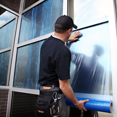 Un bon prix. Film protecteur PE transparent sans résidus de 1240 mm de largeur et UV stabilisé pour la protection de la surface du miroir en verre en ligne